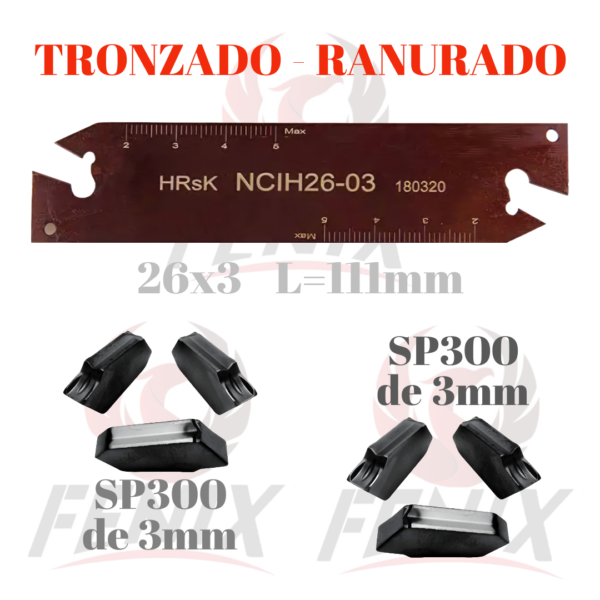 lama para ranurado y tronzado 3mm